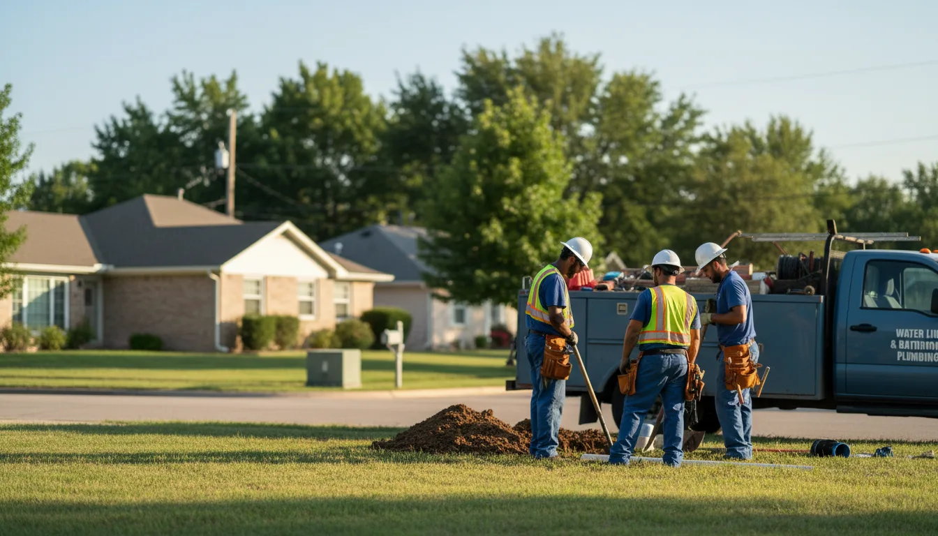 Residential water line and bathroom plumbing service in Sunnyvale, TX